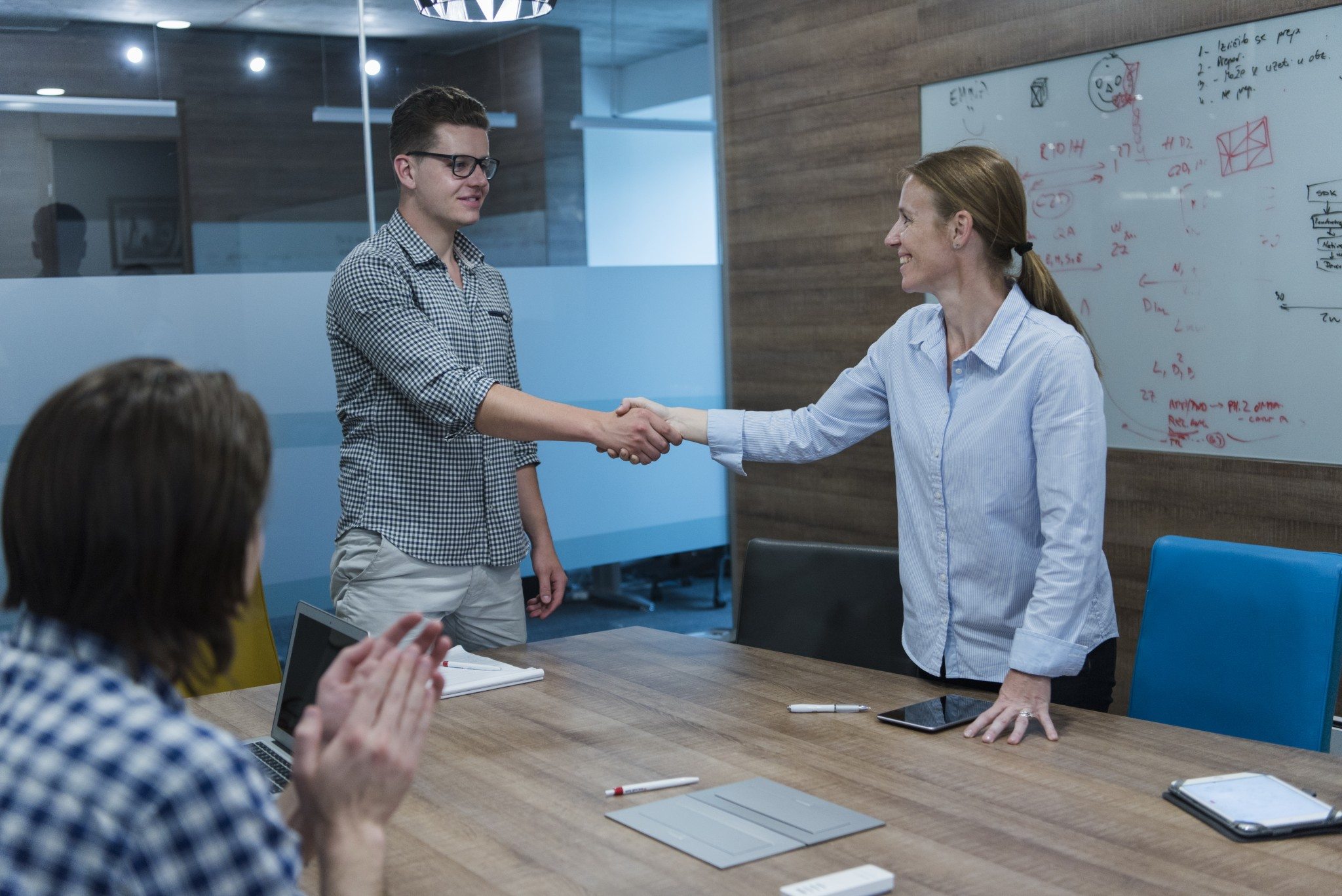 start up business people handshake