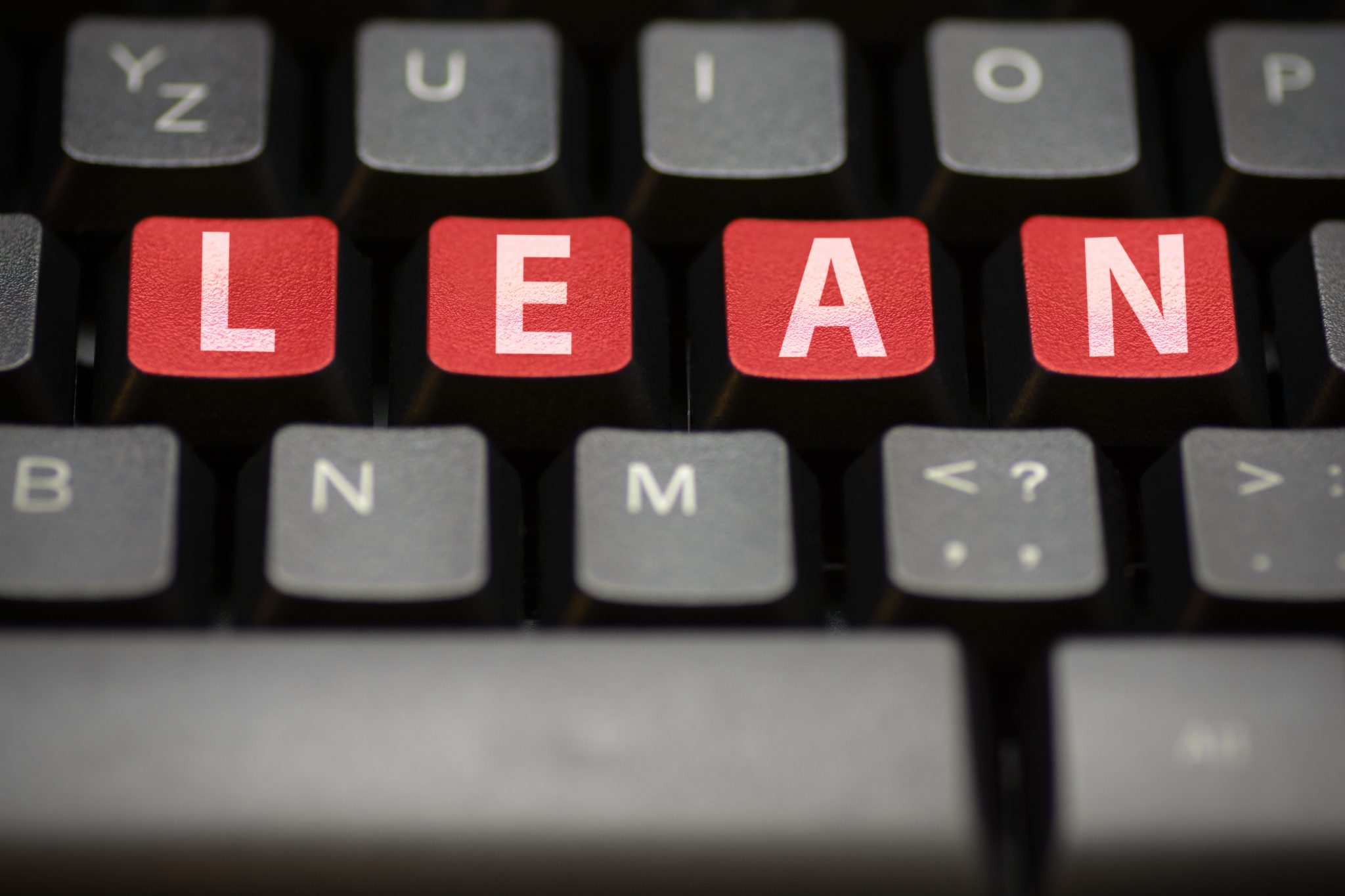 Konseptutvikling metode lean konseptutvikling metode lean startup med lean bokstaver på tastatur